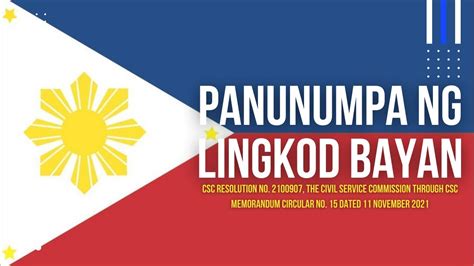 panunumpa ng lingkod bayan csc 2023|CSC MC 15, s. 2021: Adoption of the Revised 2021 Panunumpa .